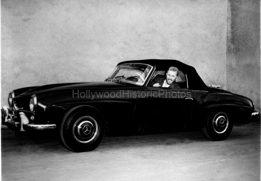 Kirk Douglas Mercedes 190 in 1956 CL wm.jpg